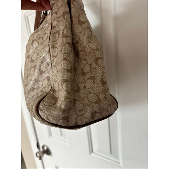 Coach F17179 Chelsea Signature Coated Canvas Shoulder Tote Bag Brown - Picture 6 of 8